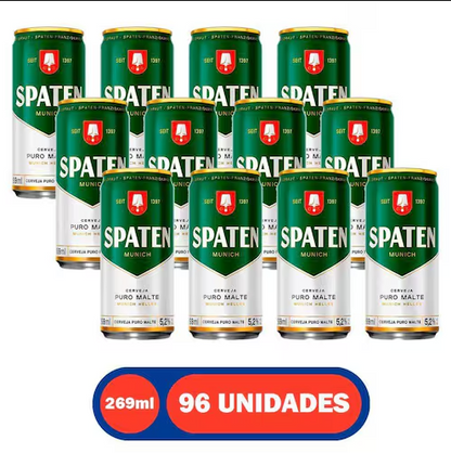 Spaten Munich Helles Lata 269ml – Kit 96 unidades