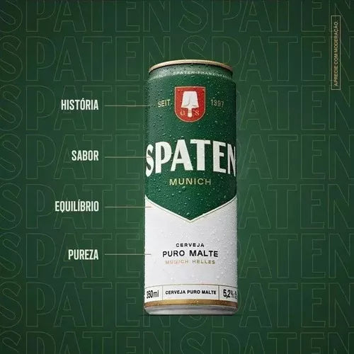 Spaten Munich Helles Lata 269ml – Kit 96 unidades