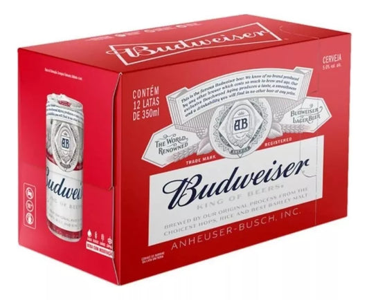 Budweiser American Lager Lata 350ml – Pack 12 unidades