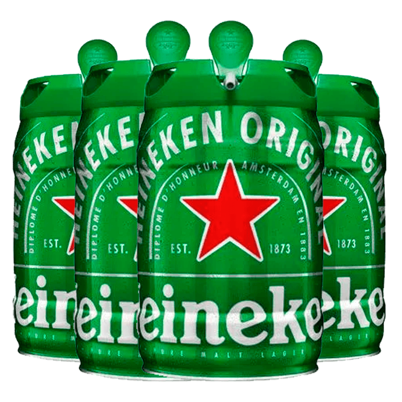 Barril de Chopp Heineken 5L – Kit 4 unidades