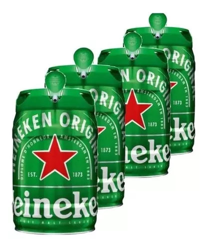 Barril de Chopp Heineken 5L – Kit 4 unidades